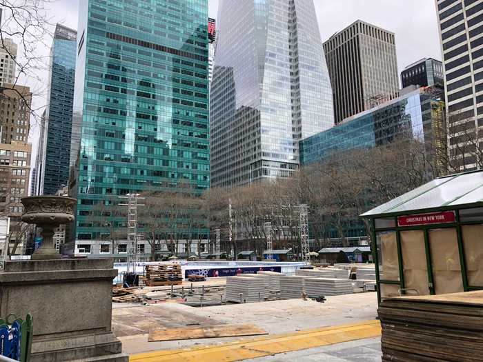 When I returned a year later, I found workers preparing the park for springtime.