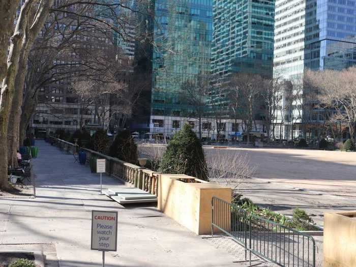 Located down the street from Grand Central, Bryant Park was another wasteland a year ago.