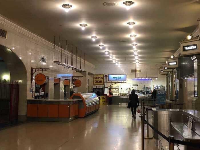 Now, the dining concourse is slowly coming back to life.