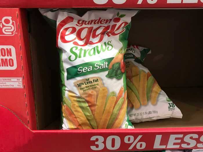 This massive bag of Veggie Straws has 30% less fat than most potato chips.