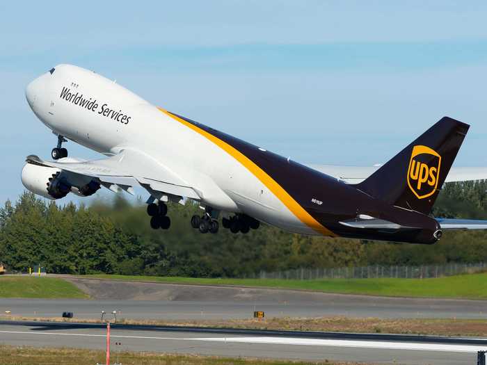 Here it is on a UPS Airlines Boeing 747-8F.