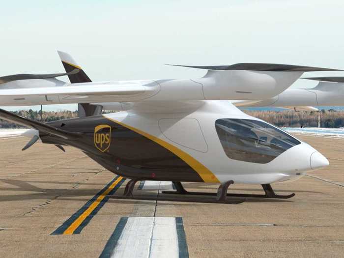 Renderings show the aircraft painted in the same colors as UPS Airlines, a mostly white exterior with the company