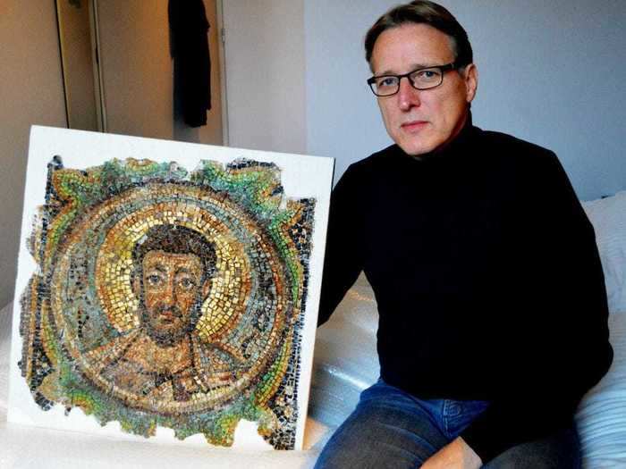 Brand recovered a 1,600-year-old mosaic from the Byzantine era that had been missing for over 40 years in 2018.