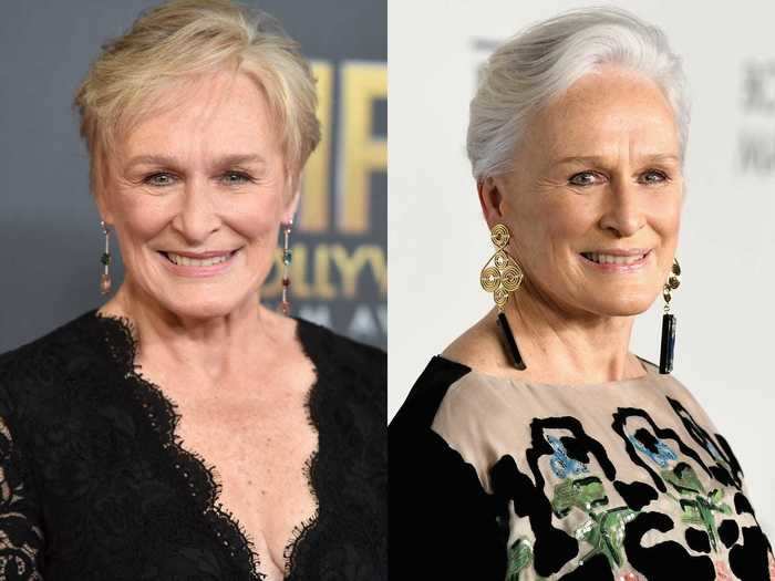 Acting legend Glenn Close slays both blonde and gray hair.