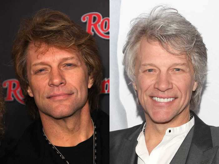 Jon Bon Jovi has switched from brown to gray, and we