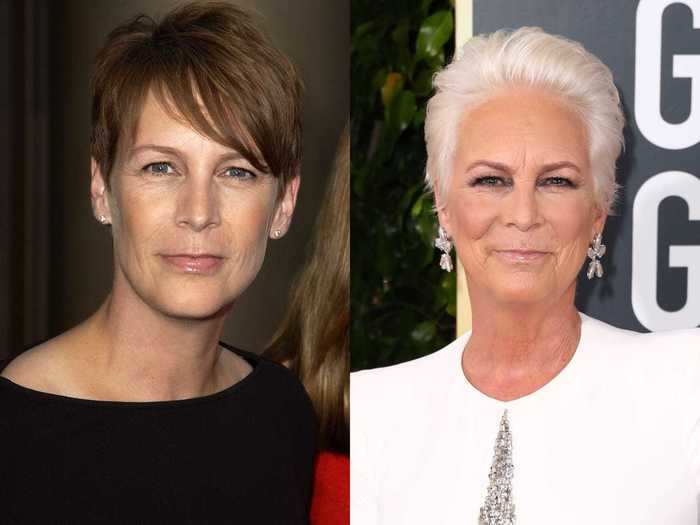 Jamie Lee Curtis has slowly been embracing her natural hair, but she debuted an icy white shade at the 2019 Golden Globes.