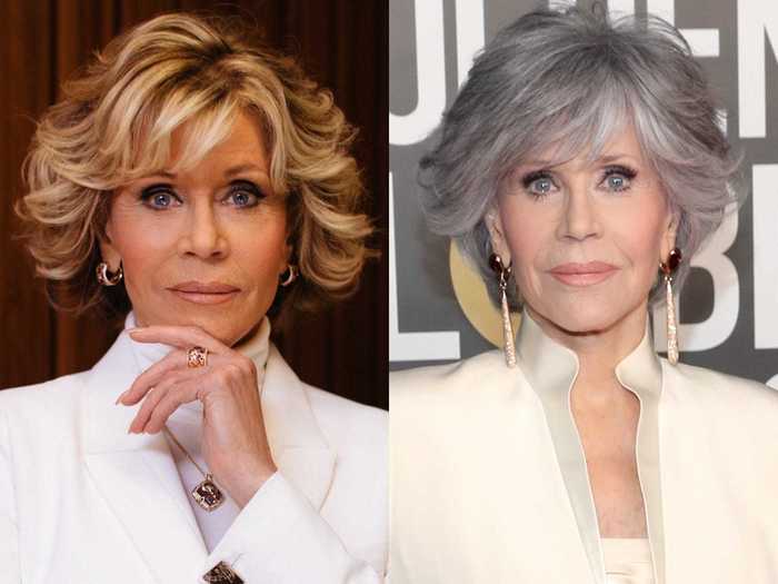 Jane Fonda showed off her new silver hair at the 2020 Oscars.