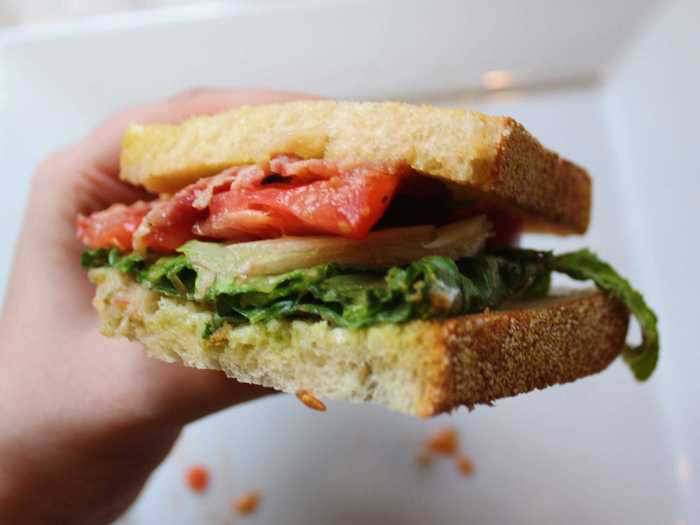 The basil cut through the savory flavors perfectly and added a nice spring freshness to the sandwich.