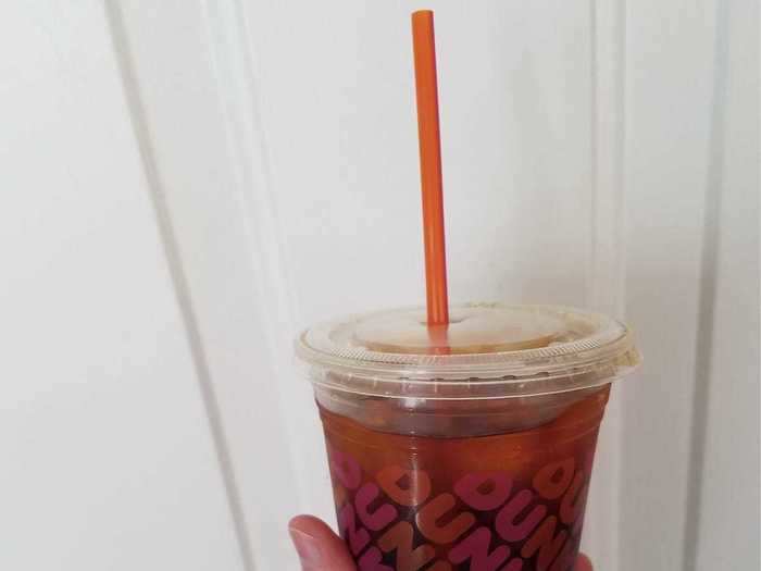 The iced coffee from Dunkin