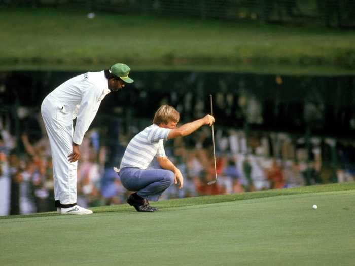 Players had to use local caddies provided by Augusta until 1983. Players still must use local caddies if they play at Augusta outside of Masters week.