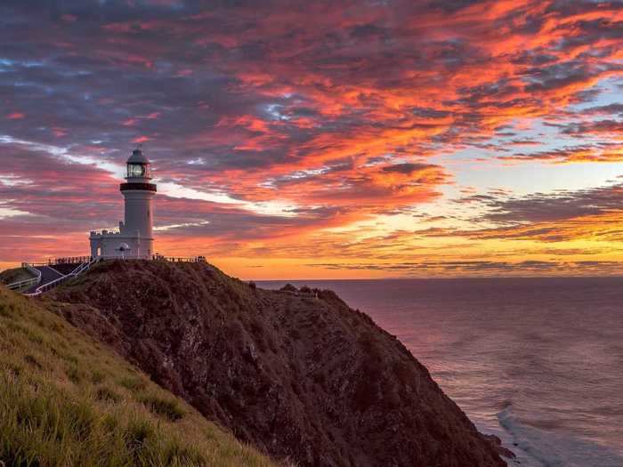 You can also catch stunning views of the water from Byron Bay