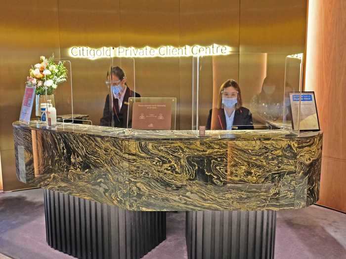 The most exclusive part of the wealth club is the Citigold Private Client Centre on the eighth floor.