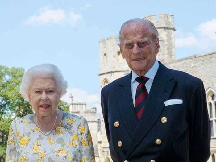 He also posed for a photo alongside the Queen at Windsor Castle in honour of his 99th birthday.