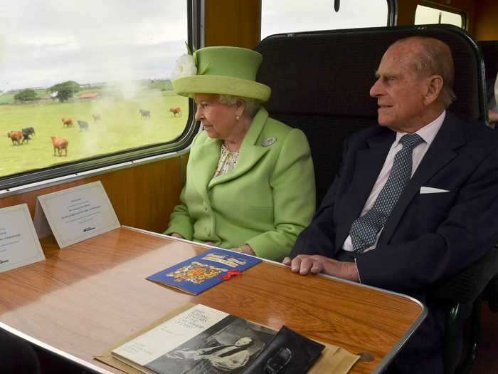 ...and travelled on board a steam train near Coleraine, Northern Ireland.