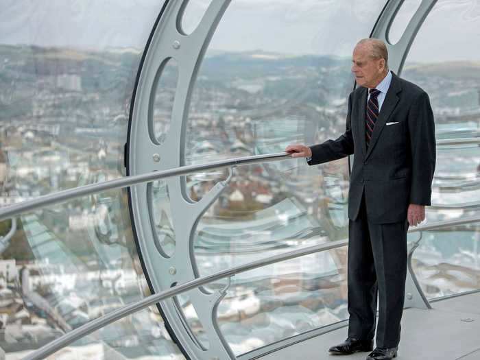 He also took a ride on a cable car in Brighton...