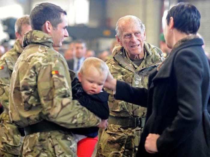 2011: Prince Philip spent his life supporting veterans and the armed forces.