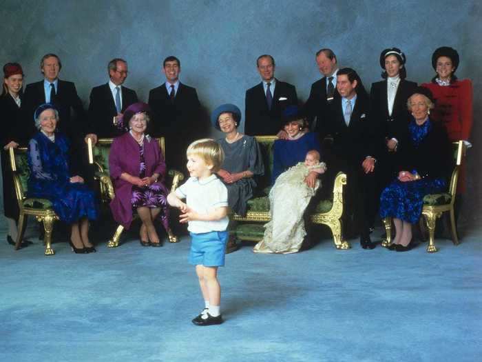 1984: The royal family, along with Lord Spencer, attended Prince Harry