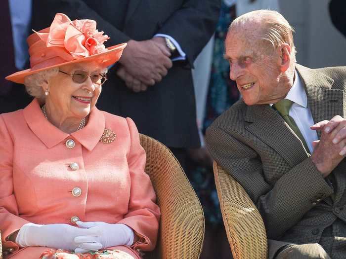 Here he is watching the Royal Windsor Cup polo match in 2018 with Queen Elizabeth.