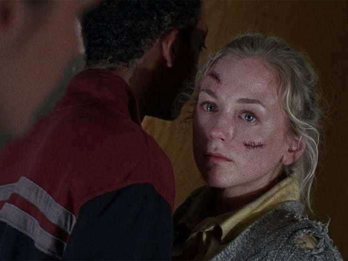 1. Beth Greene was suddenly shot just as she was being saved from her kidnappers.