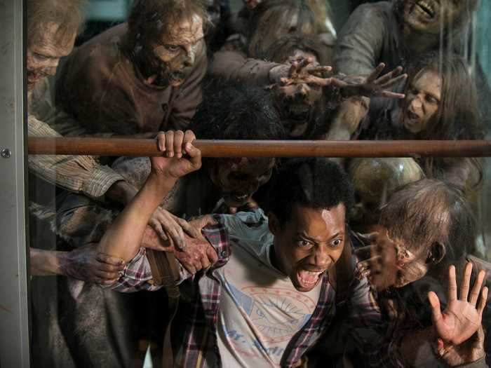 8. Noah was eaten by walkers while trapped in a revolving door.