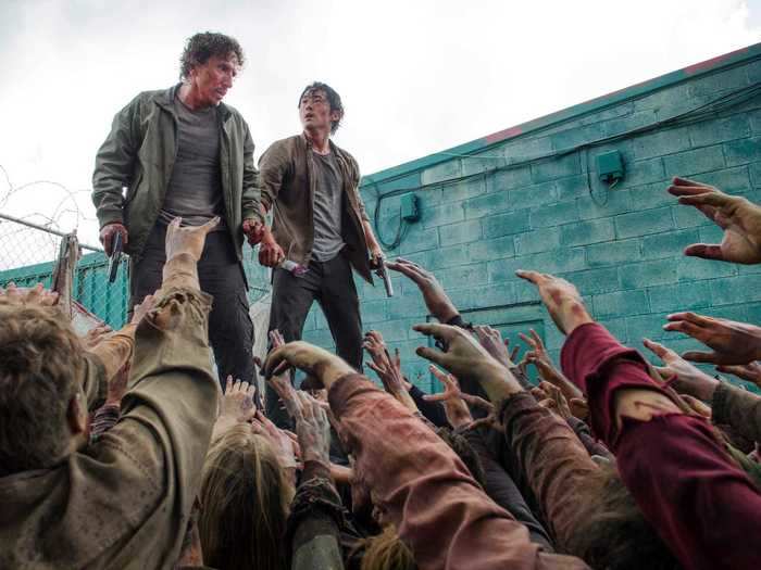 37. The not-so courageous Nicholas took his life while surrounded by walkers.