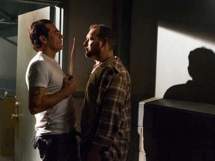 39. Negan stabbed David in the neck for attempting to rape Sasha.