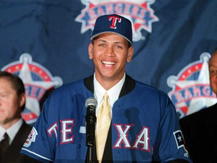 December 2000: Rodriguez joins the Texas Rangers with a 10-year, $252 million contract - the largest in history, at the time.