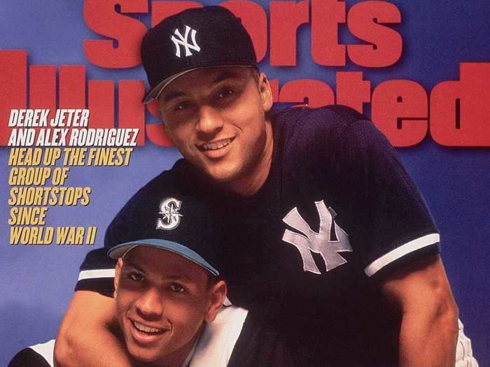 February 1997: The two are the cover stars of Sports Illustrated, and are also in the famous shirtless photo of shortstops.