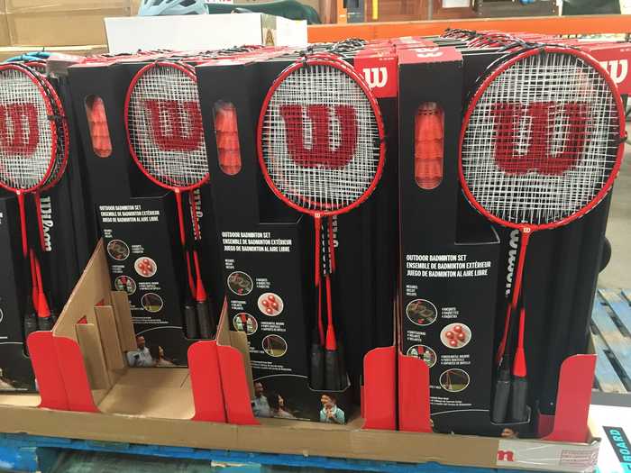 This badminton set has everything you need for a group game.