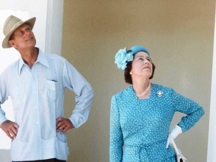 While on trips with the Queen, Philip would adjust his wardrobe while still allowing Her Majesty to shine.