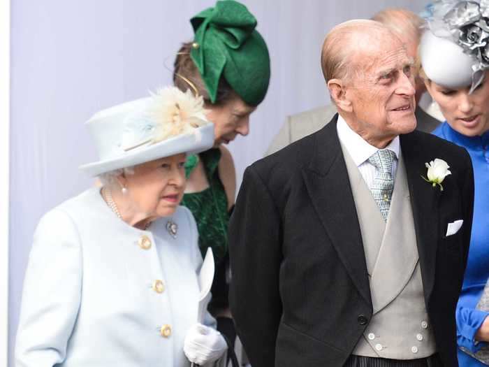 Philip often wore perfectly tailored suits to royal events.