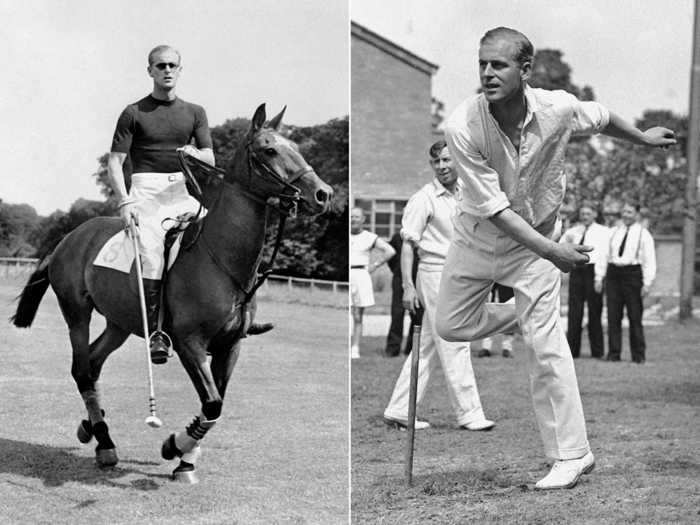 Prince Philip dressed like the sportsman he was.