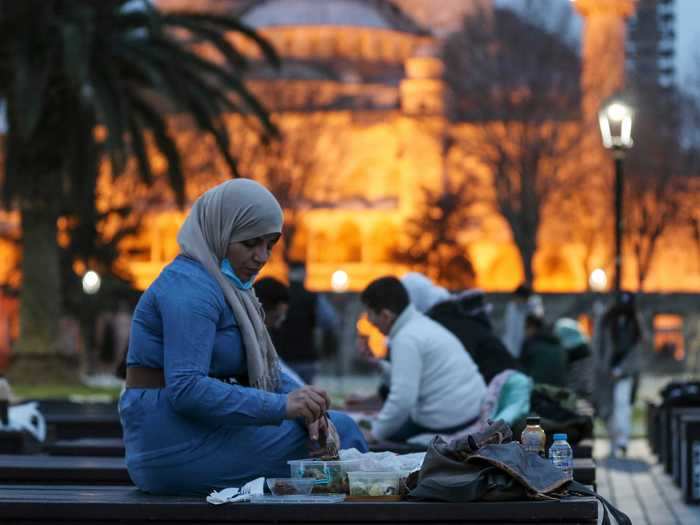 In Turkey, many were forced to break their fast in small groups or alone, due to restrictions stemming from record-level COVID-19 cases.