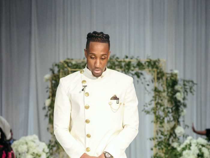 Jordan wore an all-white ensemble to the ceremony.