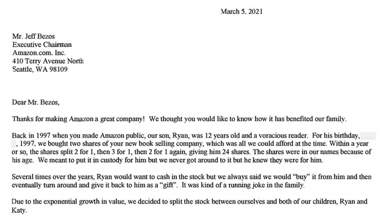 Letter to Jeff Bezos, from shareholder (1)