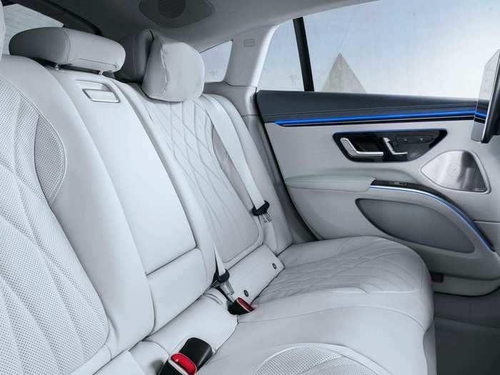 A long list of add ons are available, including doors that open and close electronically, an "Executive Rear Seat Package" with massaging seats and a tablet, and a heads-up display.