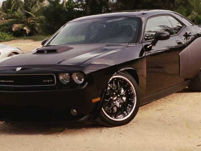 Dom races Brian at the end of "Fast Five" in a 2009 Dodge Challenger SRT-8.