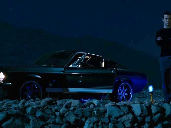 Sean Boswell races a 1967 Ford Mustang Fastback down a mountain near the end of "Tokyo Drift."