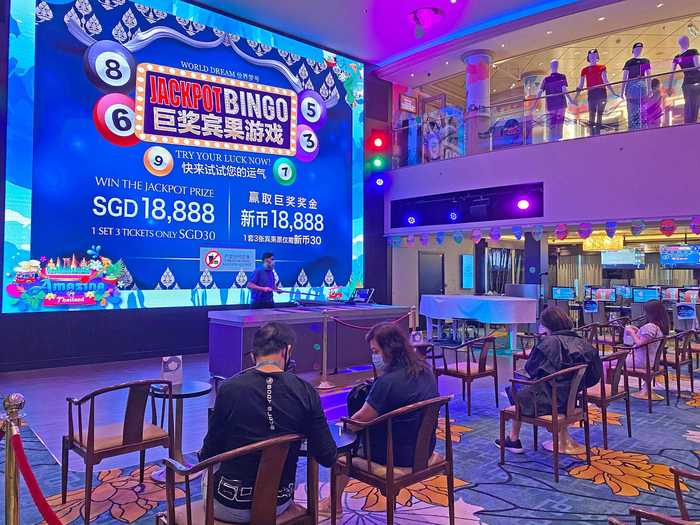 As for indoors, bingo was a popular activity throughout the cruise.