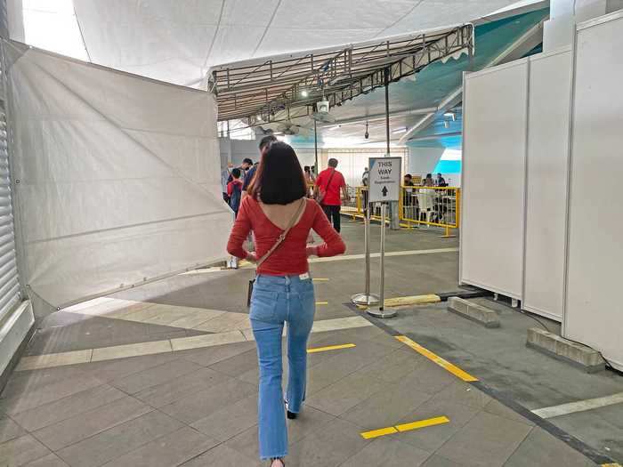 Before boarding the ship, every passenger had to take a rapid COVID-19 nasal swab test at a facility in the parking garage of the Marina Bay Cruise Centre. The cost of the test is included in the nightly stateroom rates.