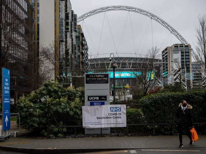 Wembley Stadium in London is now a COVID-19 vaccination center.
