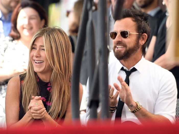 July 2017: Aniston and Theroux were photographed at their last public appearance as a couple.