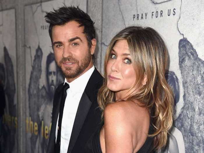 April 4, 2017: Aniston joined Theroux at the premiere for the third season of HBO