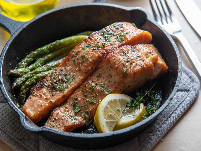 Or pair your salmon with some grilled asparagus and a classic French sauce.