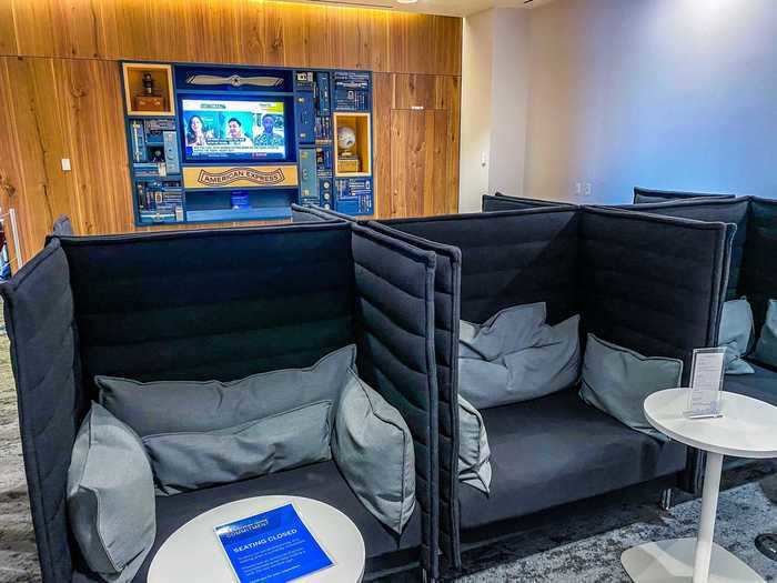 These lounges often lend themselves well to social distancing with high-walled chairs since privacy is a huge draw for discerning travelers.