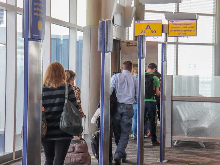 On Southwest, however, passengers are given a boarding number and group that