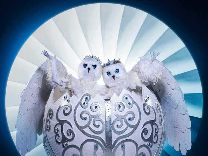 The Snow Owls were the first duo costume on the show, and they spent most of their time stuck inside an ornately decorated egg.