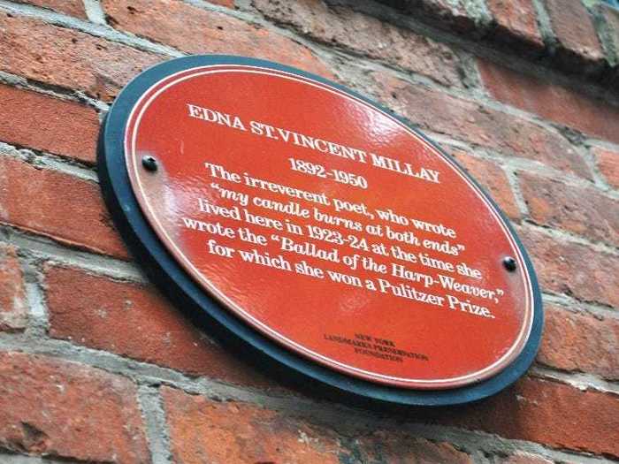 Outside the home, a plaque states that Millay wrote her Pulitzer-winning poem in the home, though Elizabeth Barnett, late literary executor of the Millay Society, contested this.