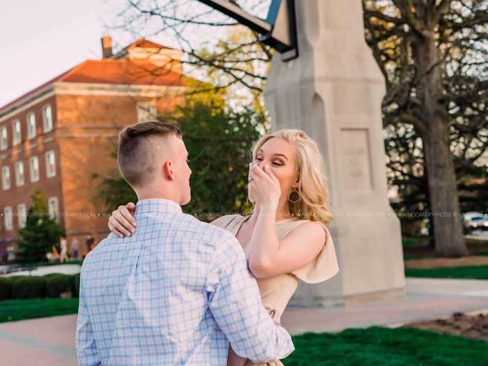 After the proposal, Reynolds and Padgett had their engagement photo shoot with McCaffry.