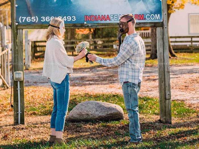 Reynolds and Padgett arrived at the Indiana Fear Farm and prepared to see each other for the very first time.